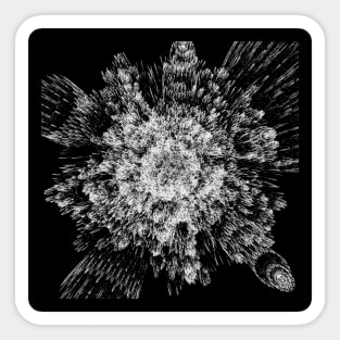 Spiky black and white Sticker